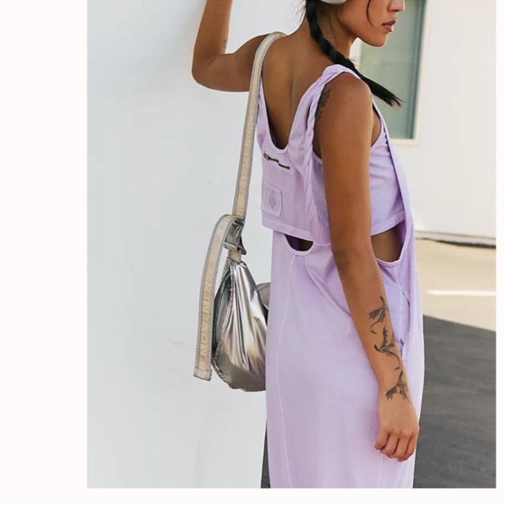NWT FREE PEOPLE Hot Shot Twist Back Maxi Faded Mauve SZ: S - Picture 4 of 5